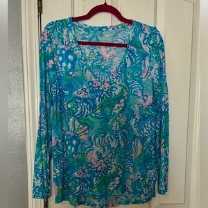 Lilly Pulitzer Long Sleeve V-neck Top